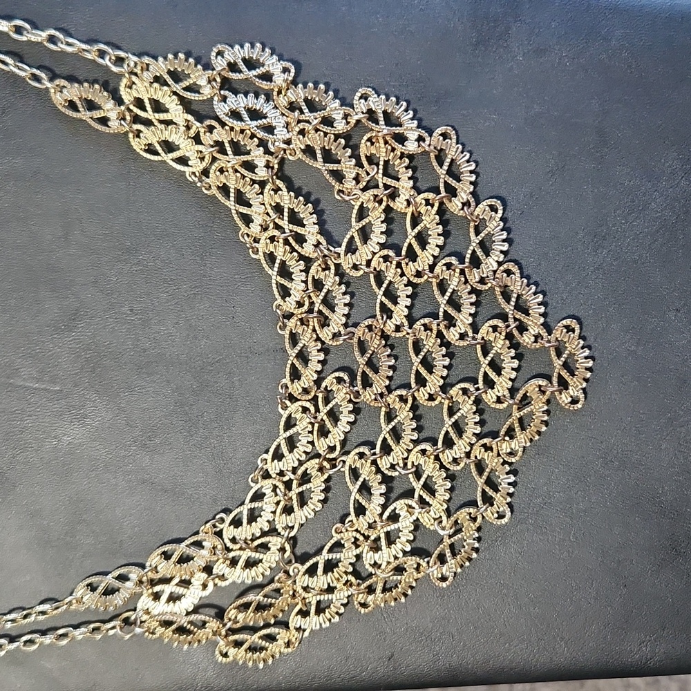 Gold Tone Statement Necklace